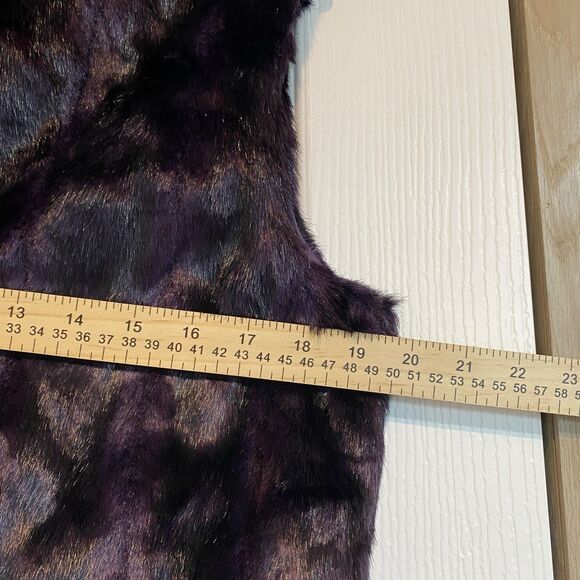 Purple Faux Fur Soft Vest Small Vntg Y2K Retro Indie Soft girl - Picture 8 of 8
